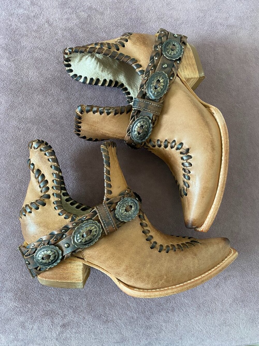 Freebird Whimsical Natural Ankle Boot - Size 7